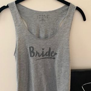 boutique bride racer back tank